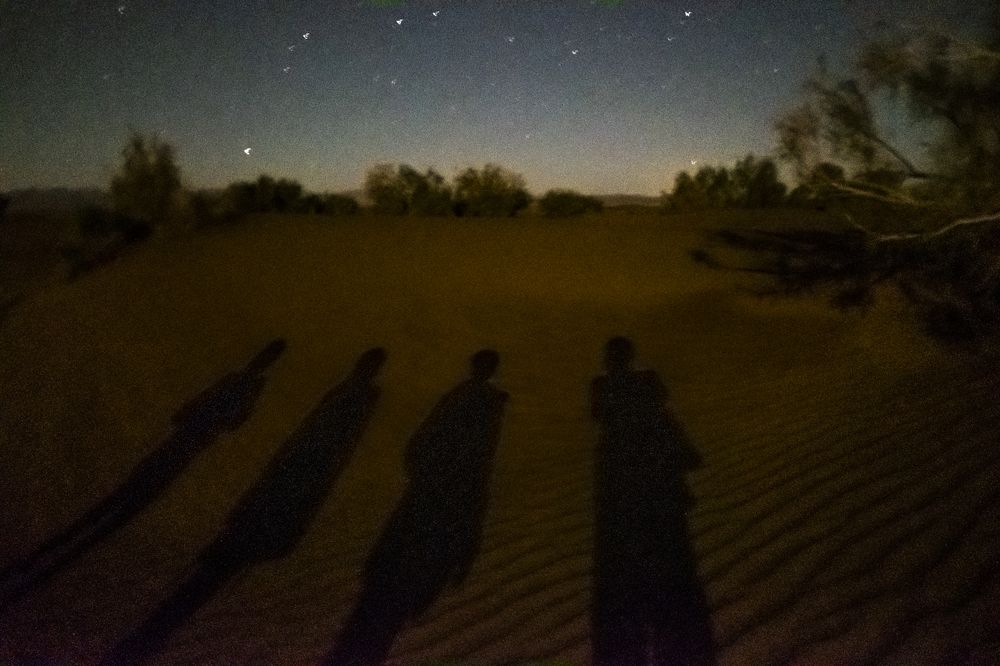 Shadows in desert