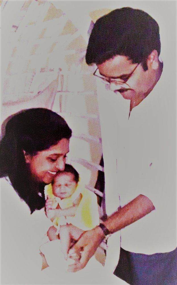 Six days old ~ 1st family pic