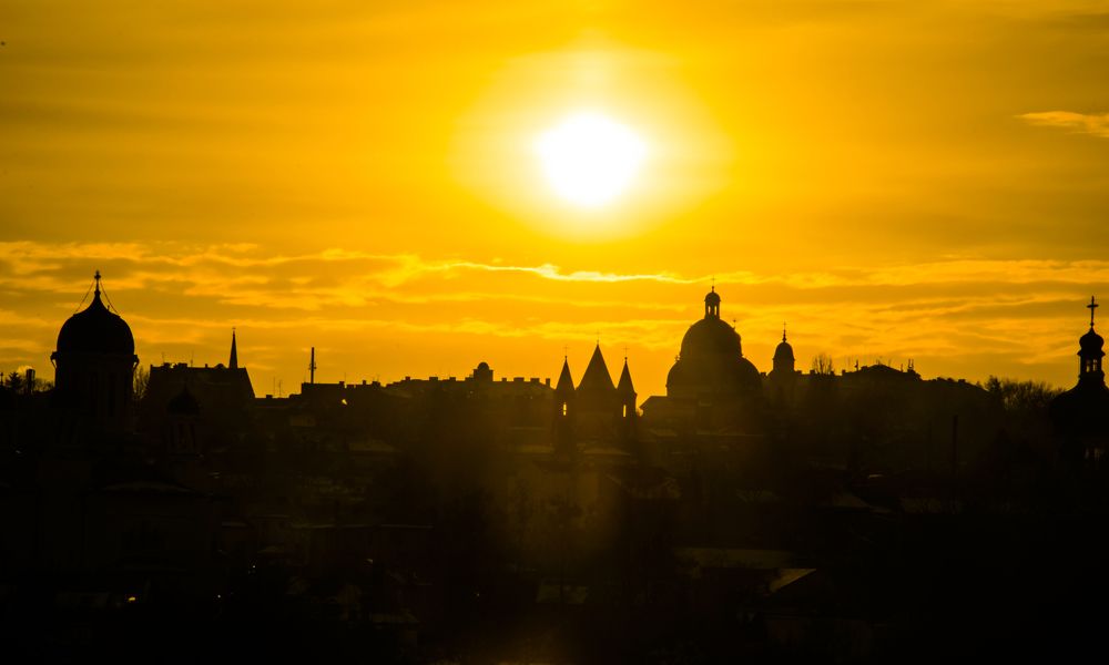 Пейзаж на закате