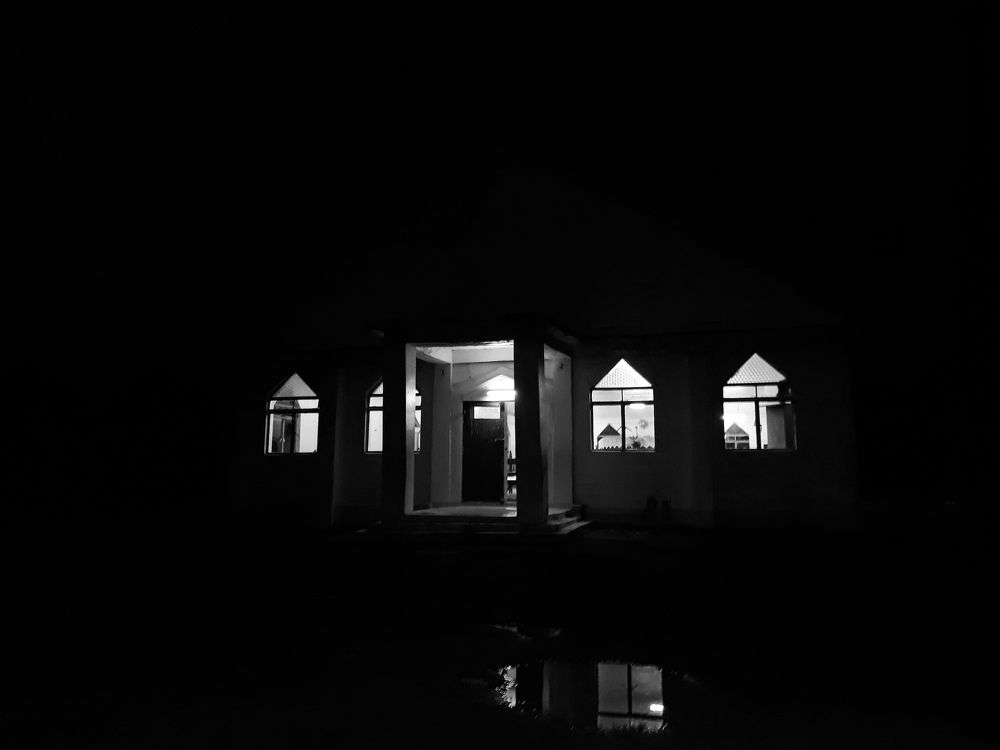 Early morning at the Chapel ina rural fijian Village
