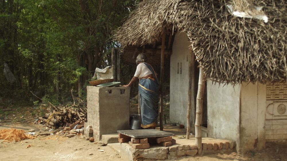 Old women in hut