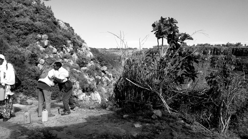 Ethiopian rural greeting