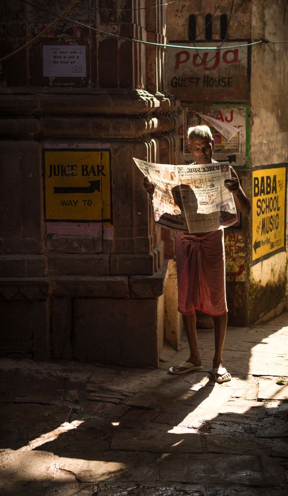 The man reading himself...