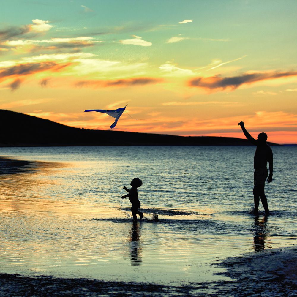 dad and son - having fun together