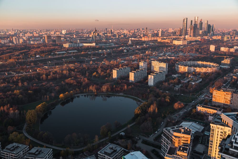 Красота Москвы на закате дня