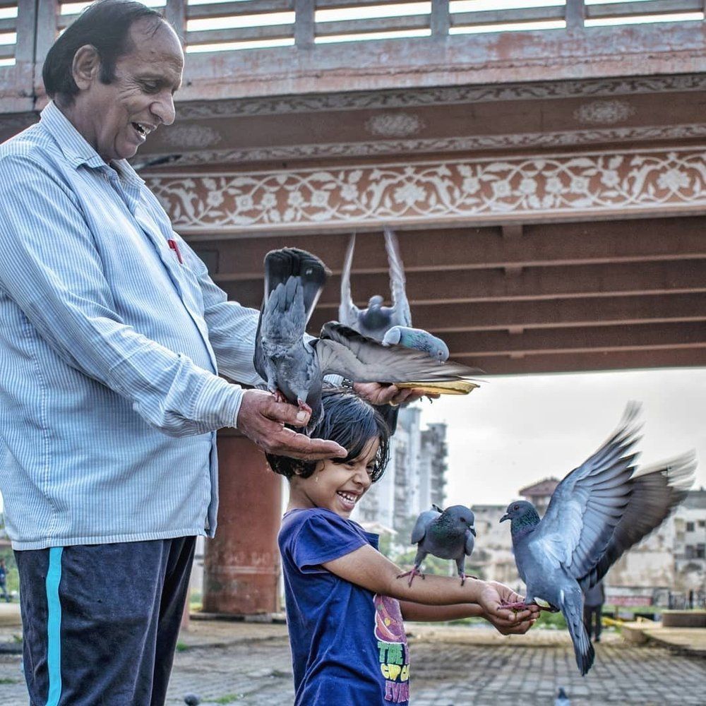 Sharing happy moments