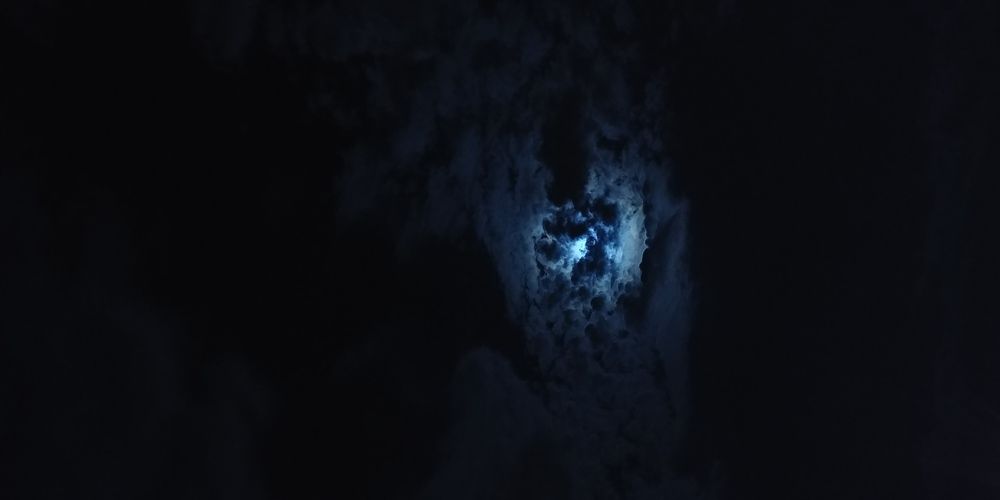 Moon in the clouds