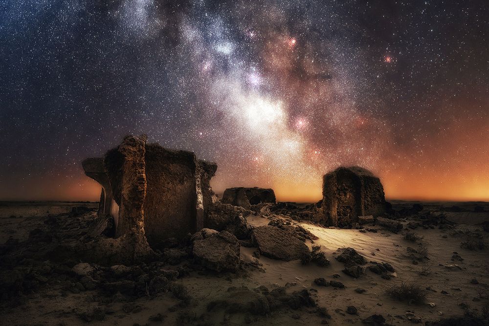 our desrt under milky light