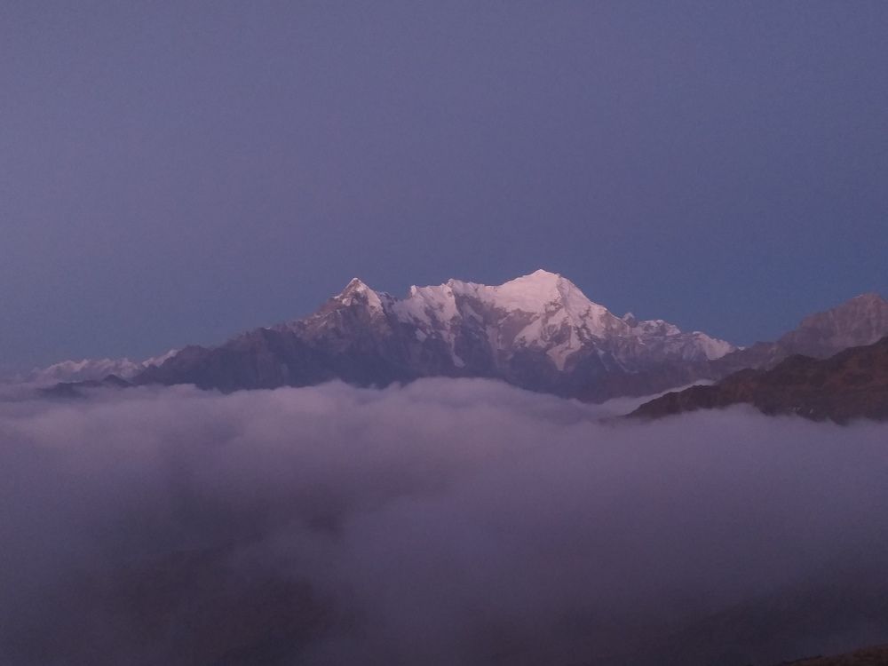 View during sunset and after sunset