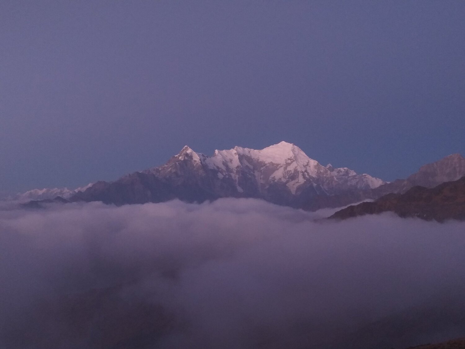 View during sunset and after sunset