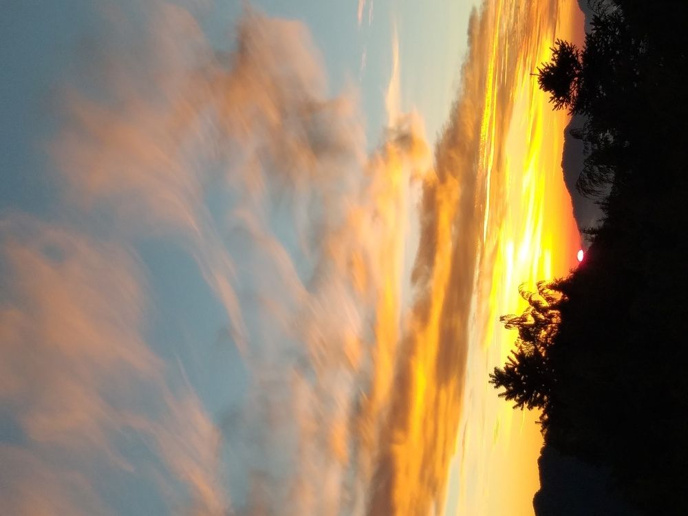 View during sunset and after sunset