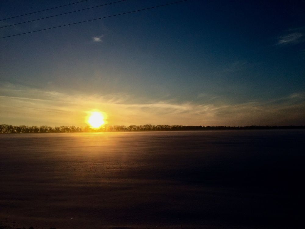 Зимний закат.