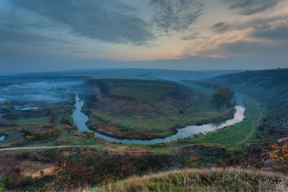 Magic autumn sunrise