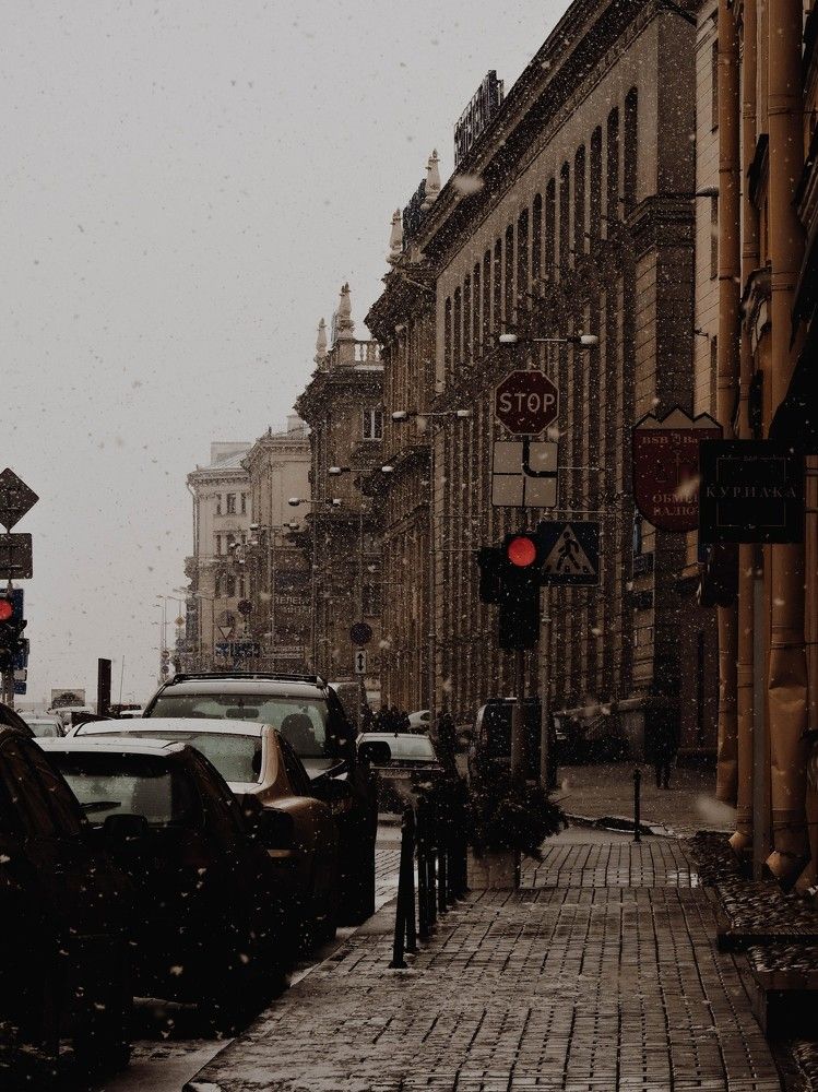 Городской снегопад