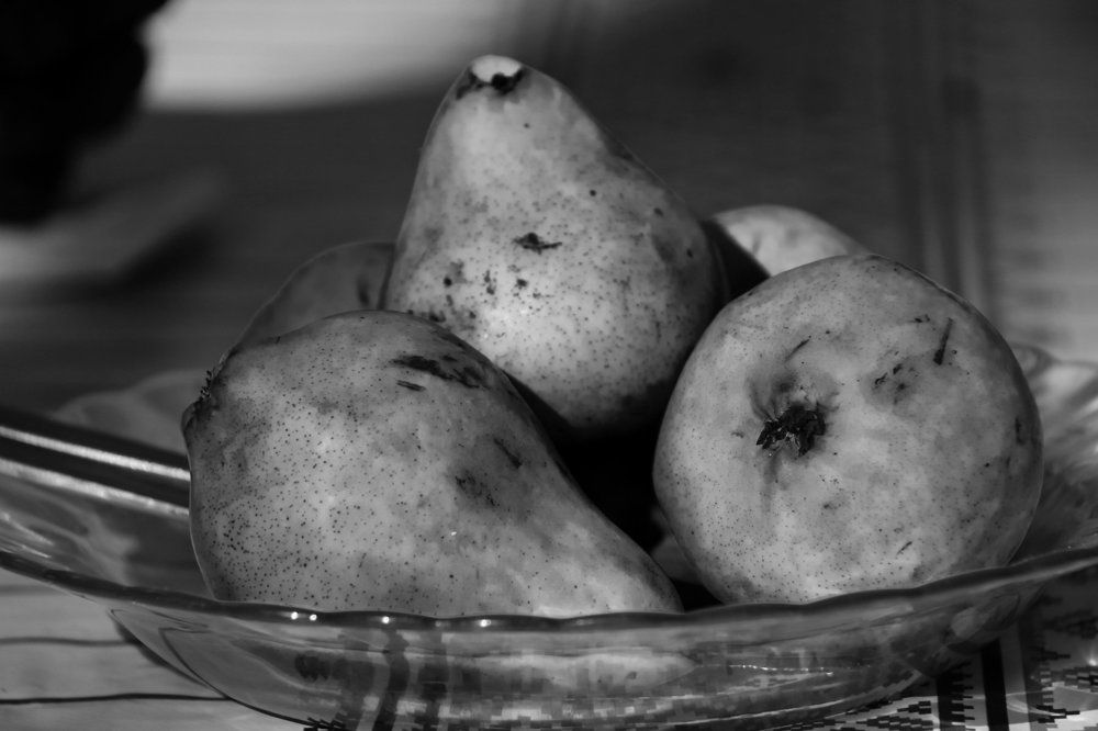 fruit in black&white
