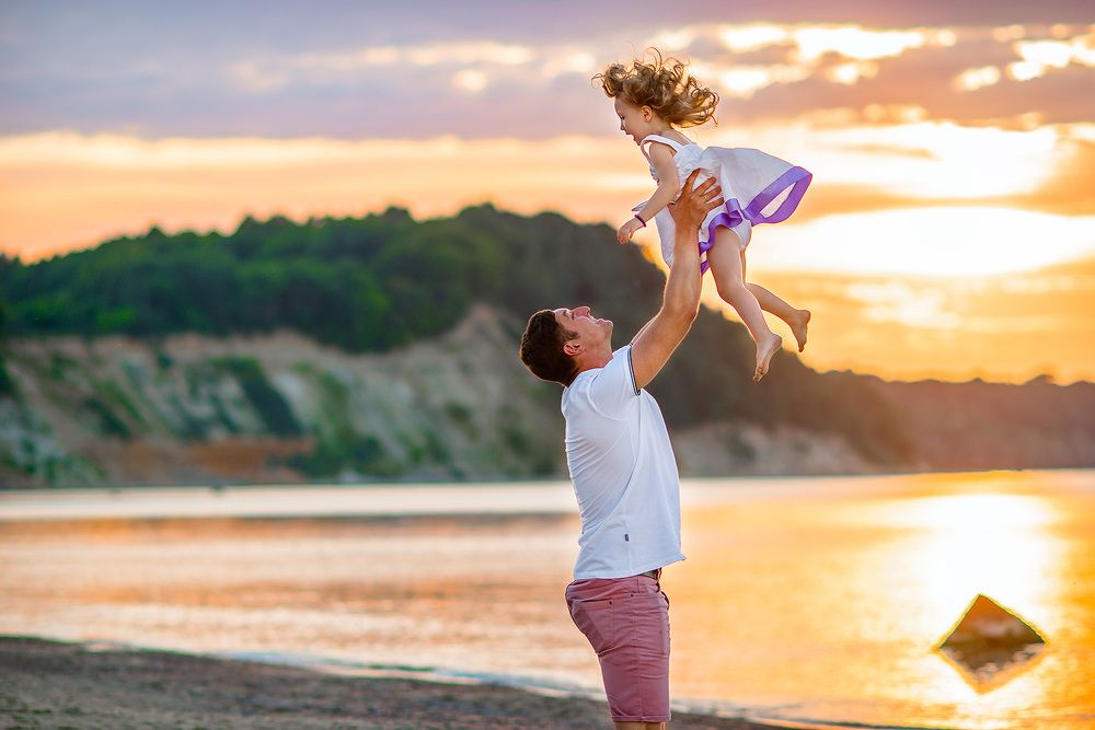 Папа с дочкой