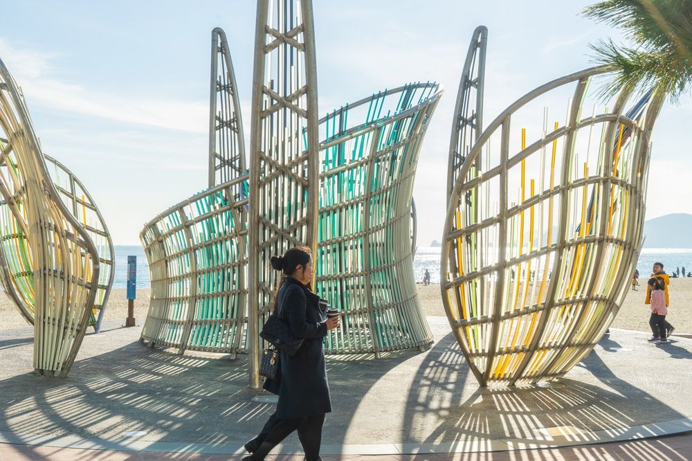 Пляж в декабре.