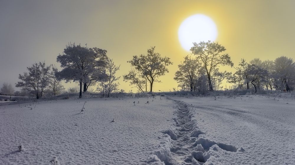 солнце в дымке