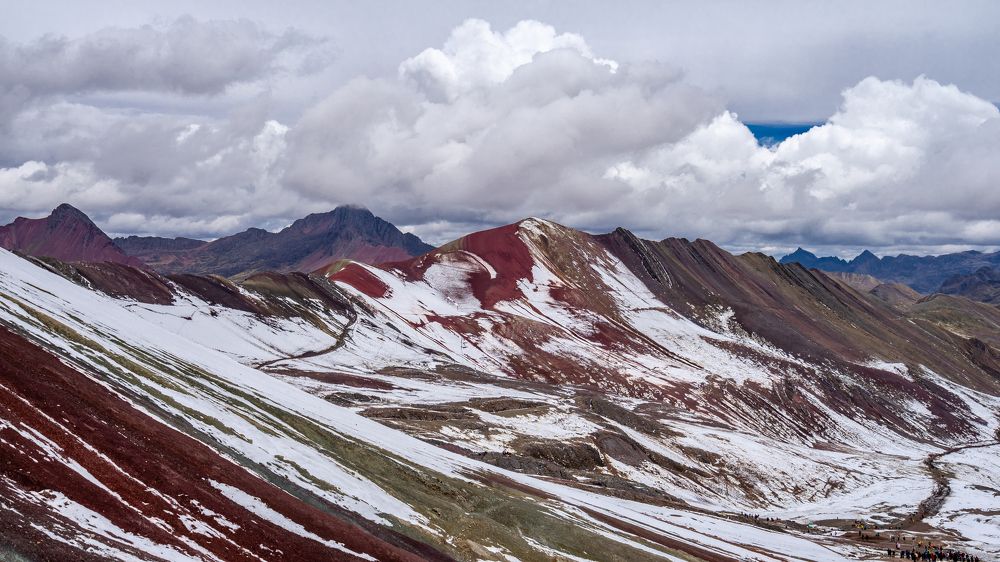The rainbow mountains during the winter