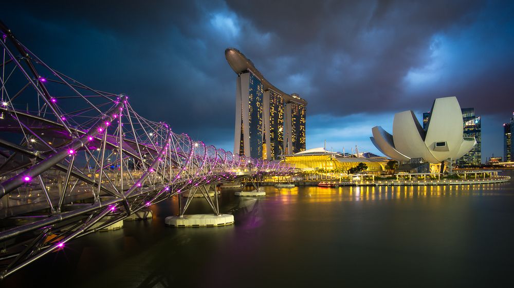 Marina Bay Sands in blue hour