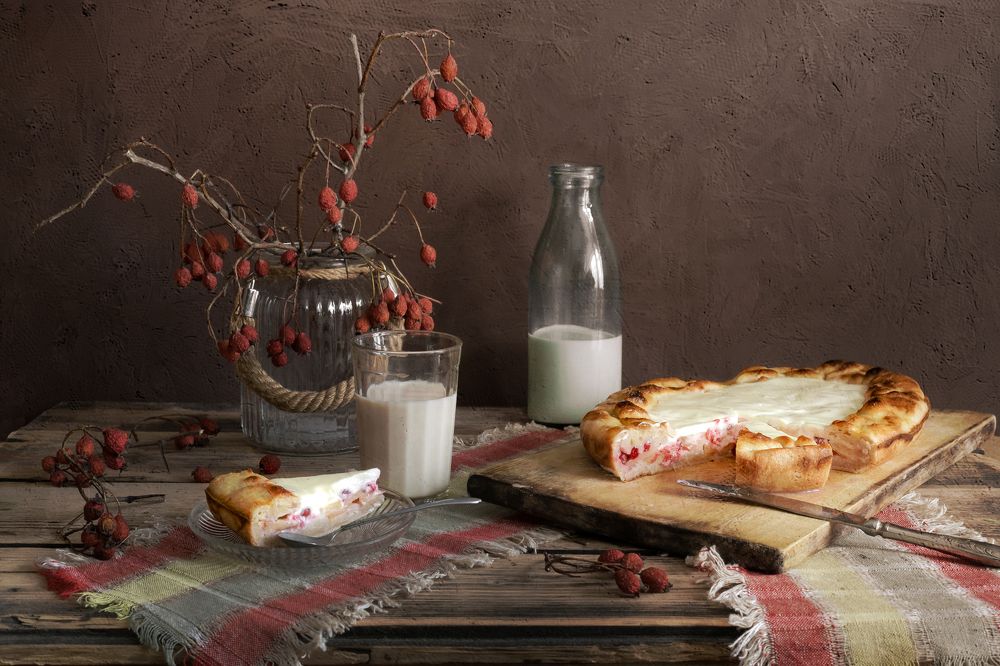 Пирог с молоком