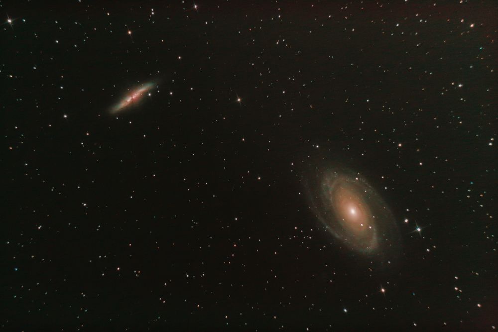 Галактики М81 и М82 в созвездии Большой Медведицы