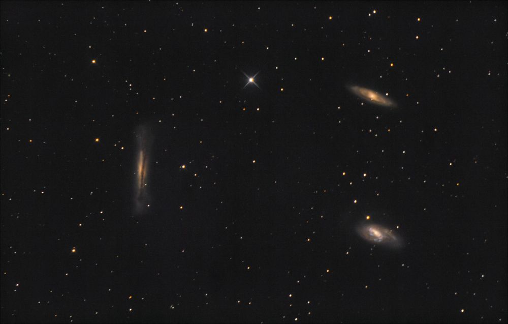Трио во Льве М65, М66 и NGC 3628