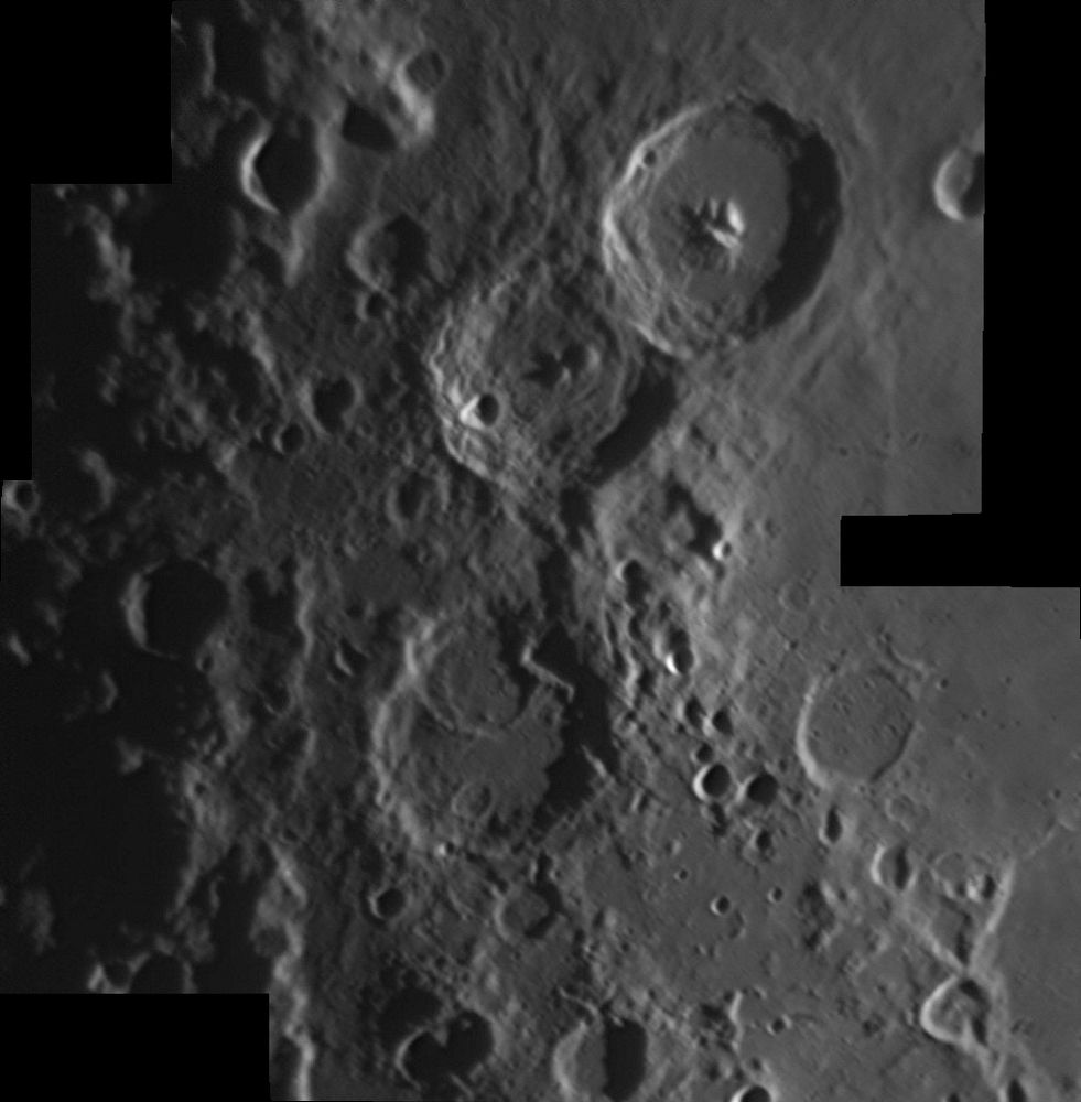 Кратеры Теофил, Кирилл и Катарина