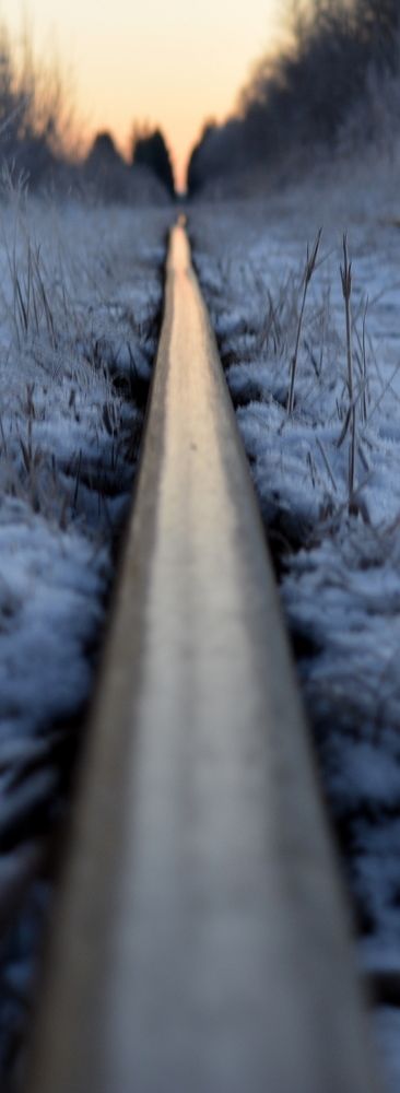 Рельса зимой!