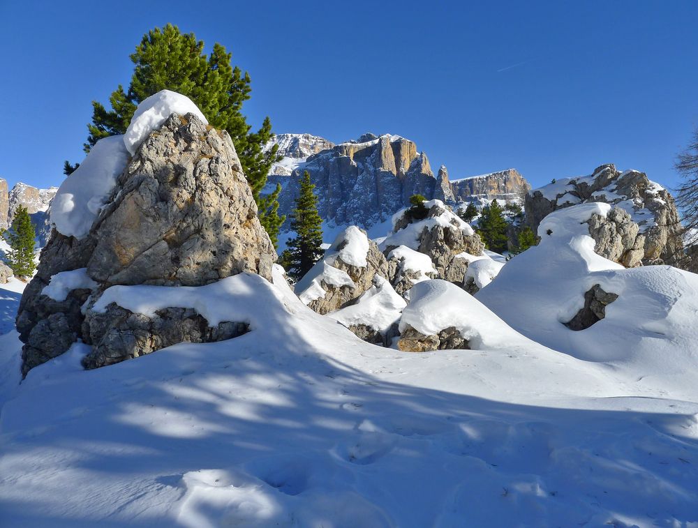 Зима в Доломитах.