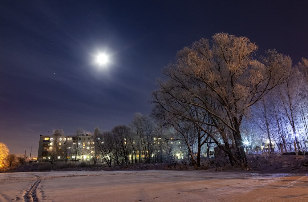 Лунная ночь в Лысьве