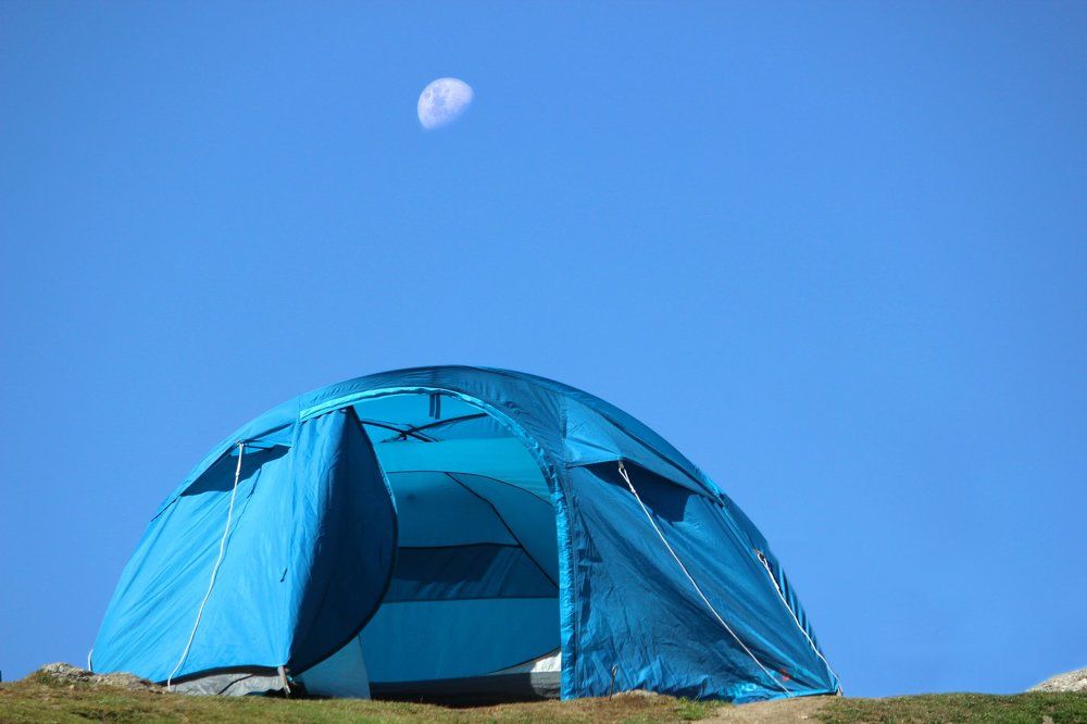 Camping on moon land