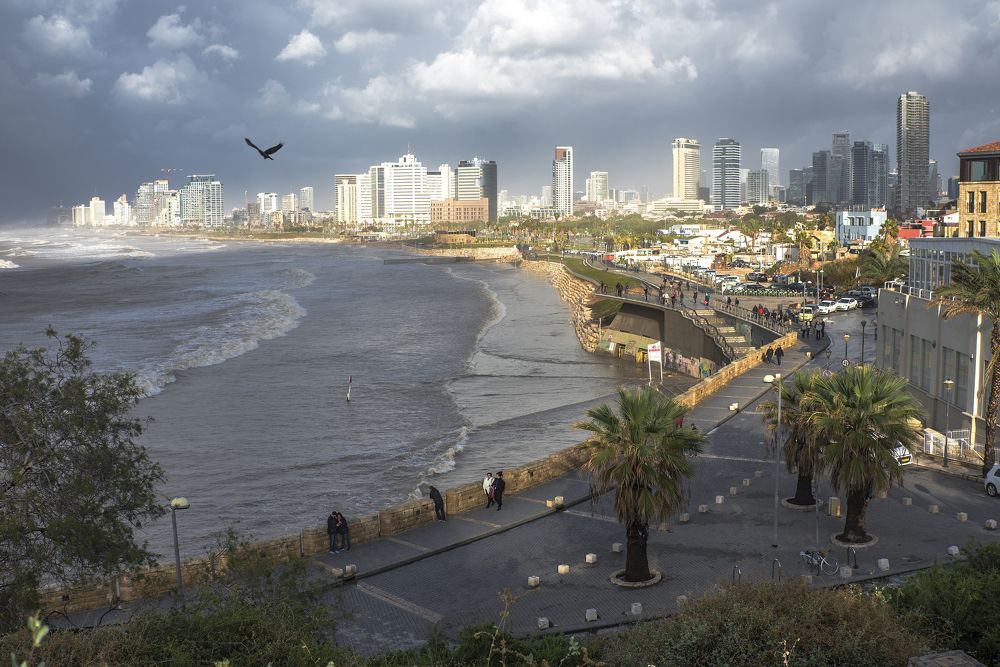City by the sea. Город у моря.
