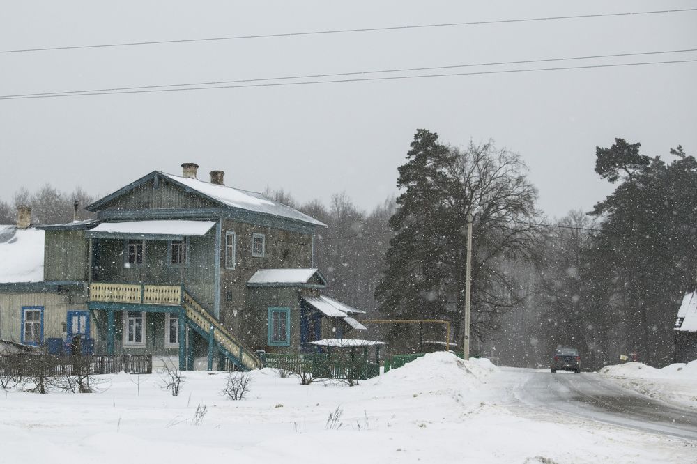 Деревня зимой