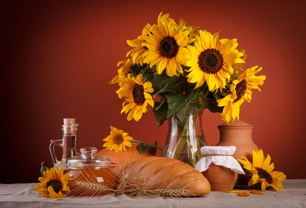 Still-life with natural fresh food