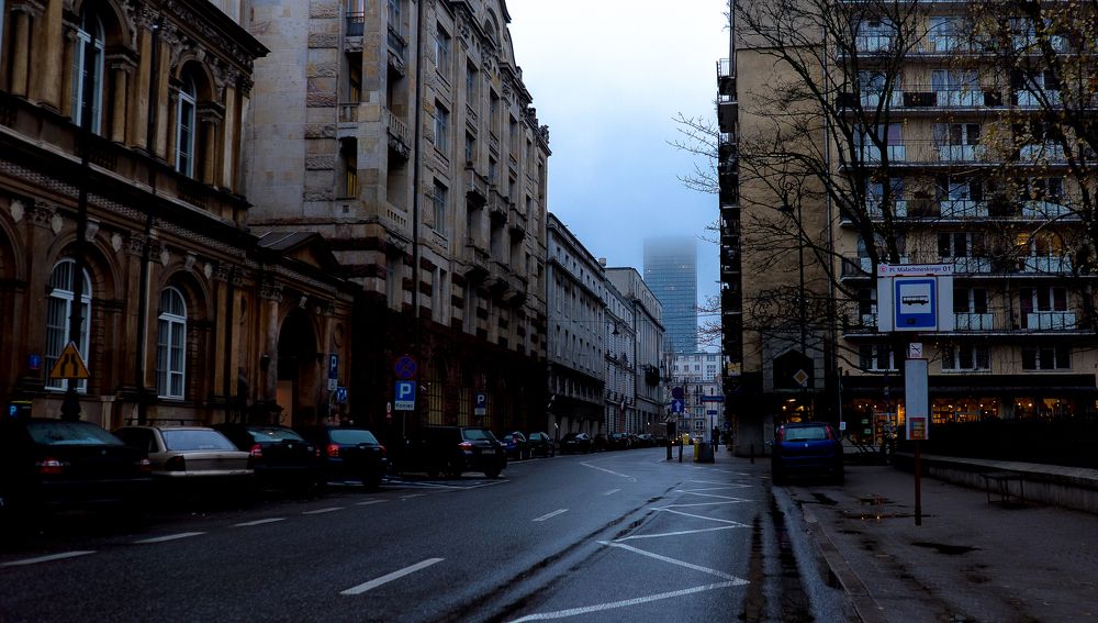 Cityscape after rain