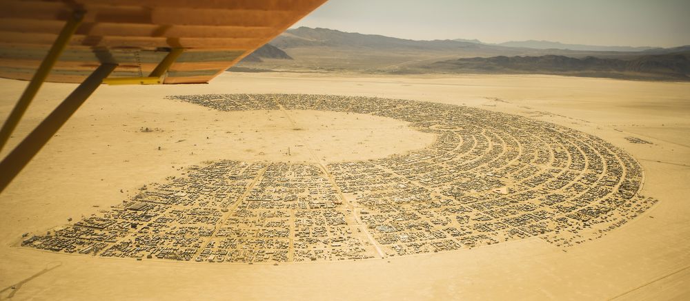 The Burning Man aerial
