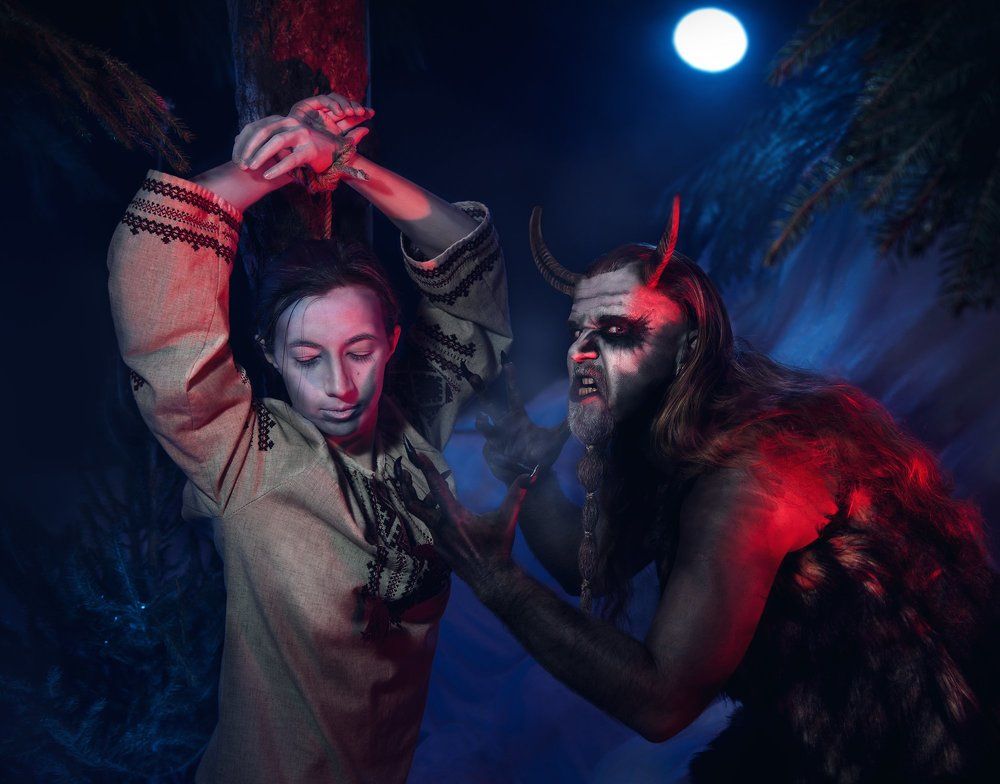 Krampus and a virgin