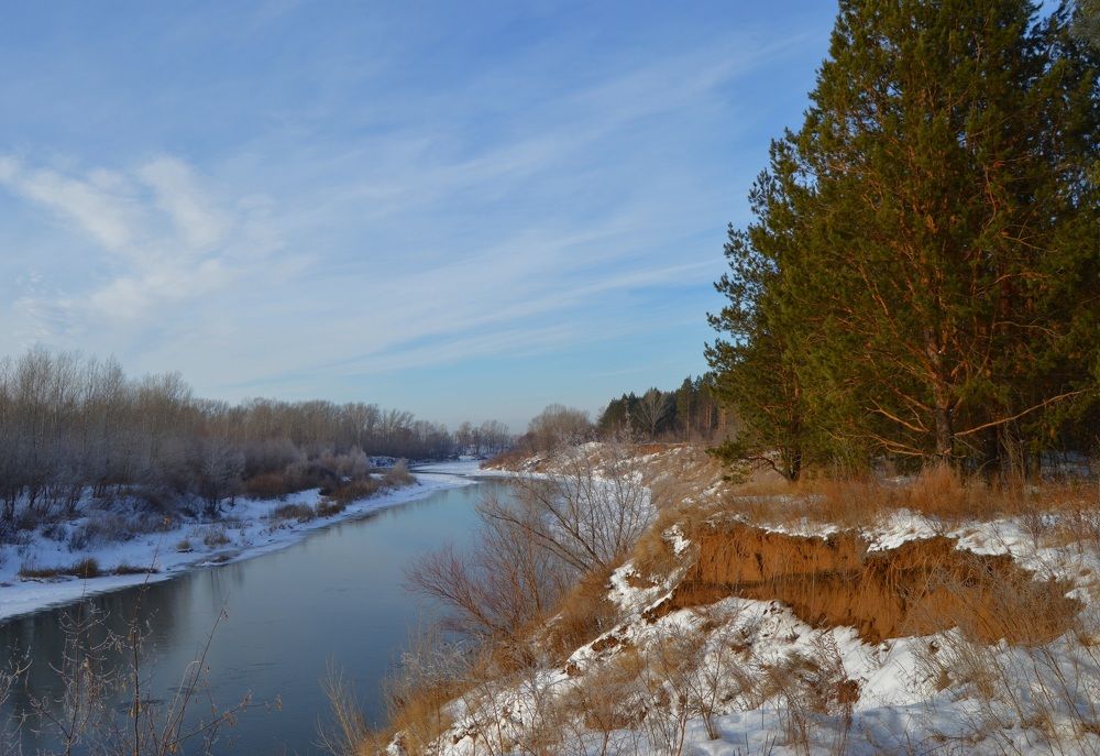 Зимняя река Самара.