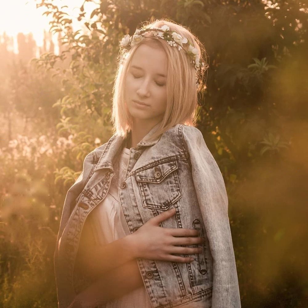 Закат в саду