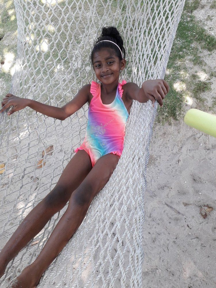 Her holiday at the beach