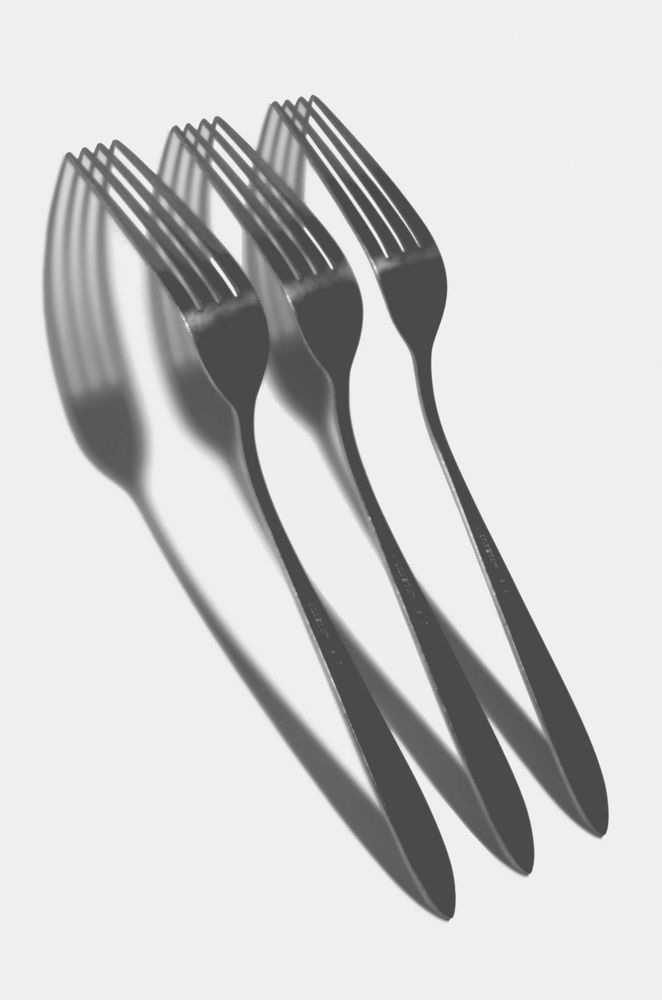 Abstract still life with forks.
