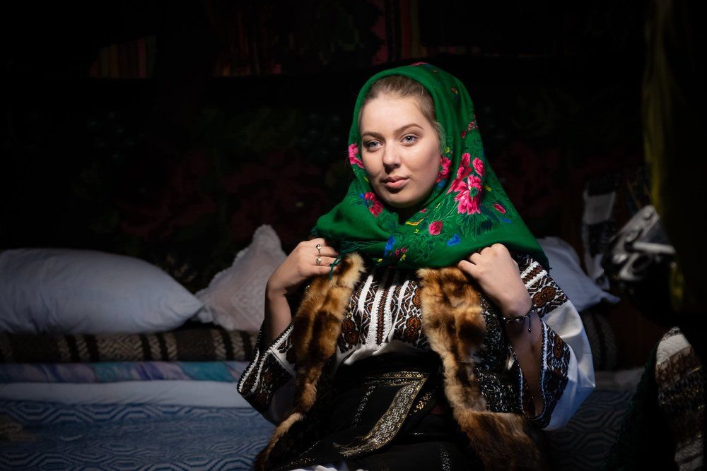 Girl wearing traditional costume