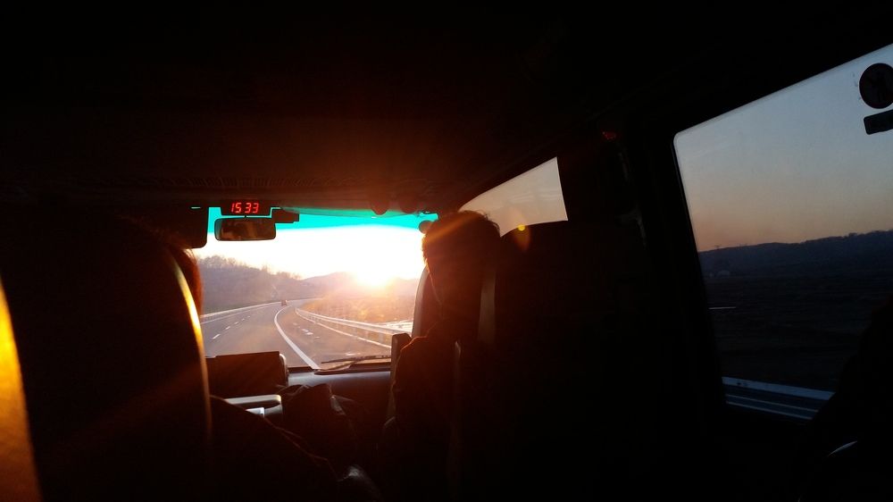 Sun down along my journey ahead
