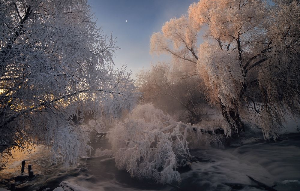 Утро не беспокойной речке