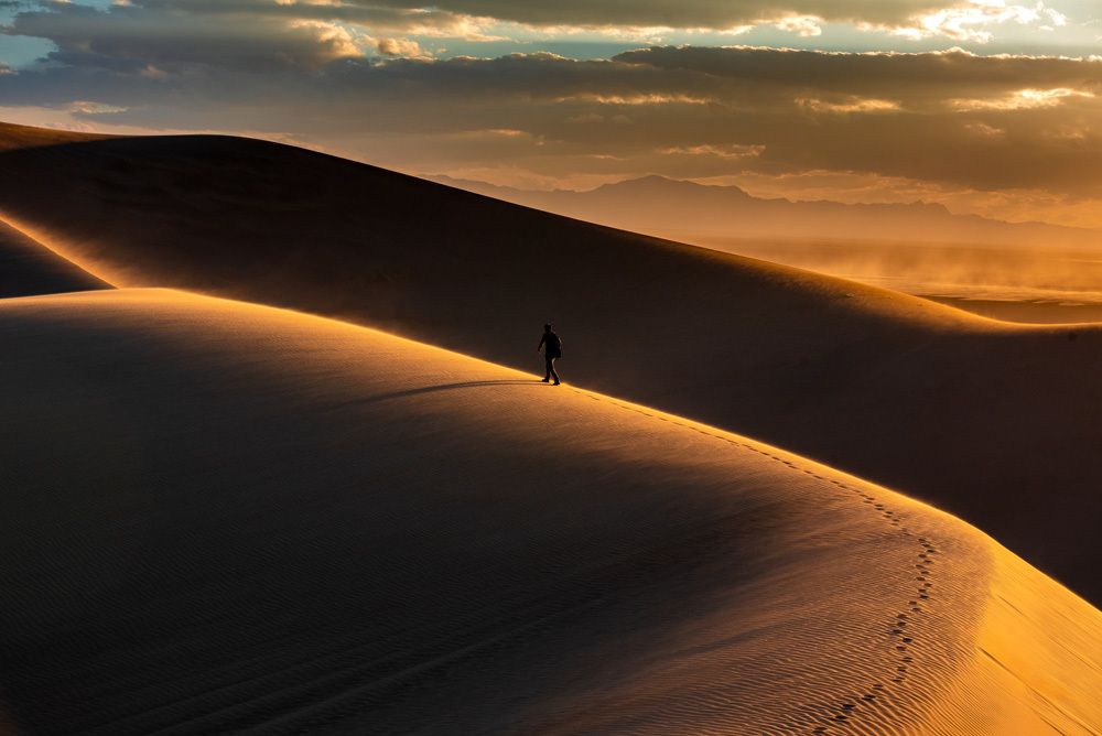 In the wind direction