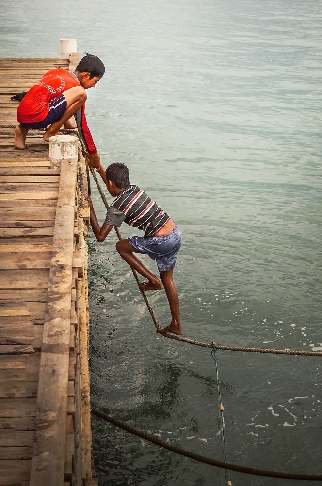 PLAYING IN THE DOCK