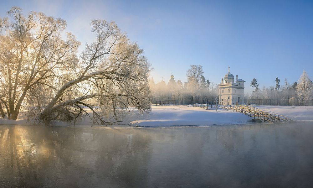 Морозное зимнее утро.