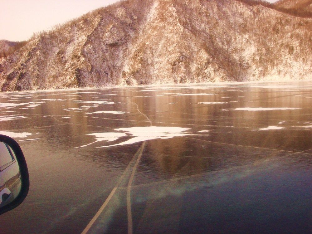 Зимняя дорога по Зейскому водохранилищу