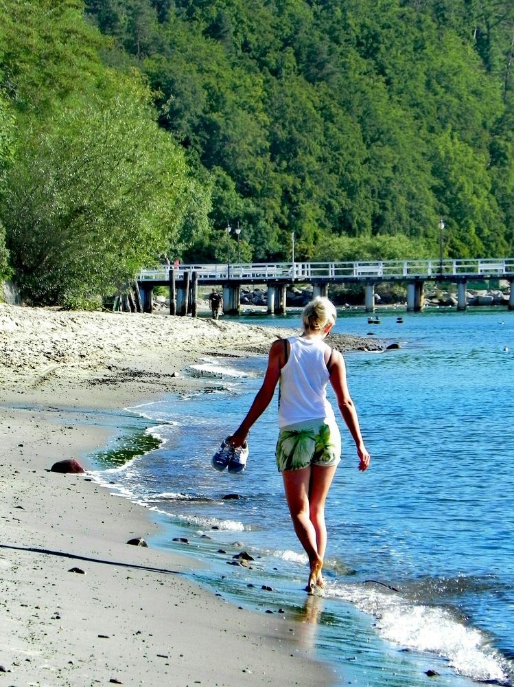 Morning walk by the sea